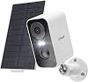 ieGeek Outdoor Solar Security Camera, AI ID, Efficient Charging, 3MP, Color Night Vision, Alexa, HumanMotion Detection, Spotlight Alarm, Phone App, IP65 Waterproof, Memory Card Cloud Storage