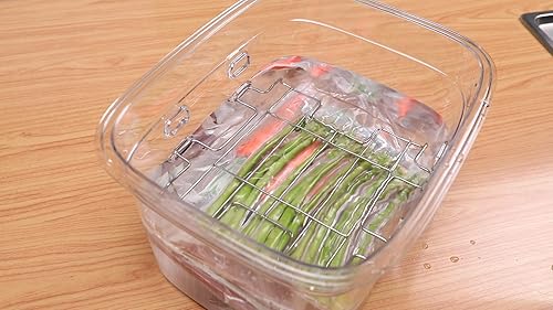 Miniatura 5 de EVERIE Versátil contenedor Sous Vide de 12 cuartos con estante integrado y tapa plegable con bisagras compatible con todas las cocinas Sous Vide