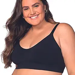 Sutiã Plus Size Reforçado Sem Costura Alto Suporte, Preto, XXG