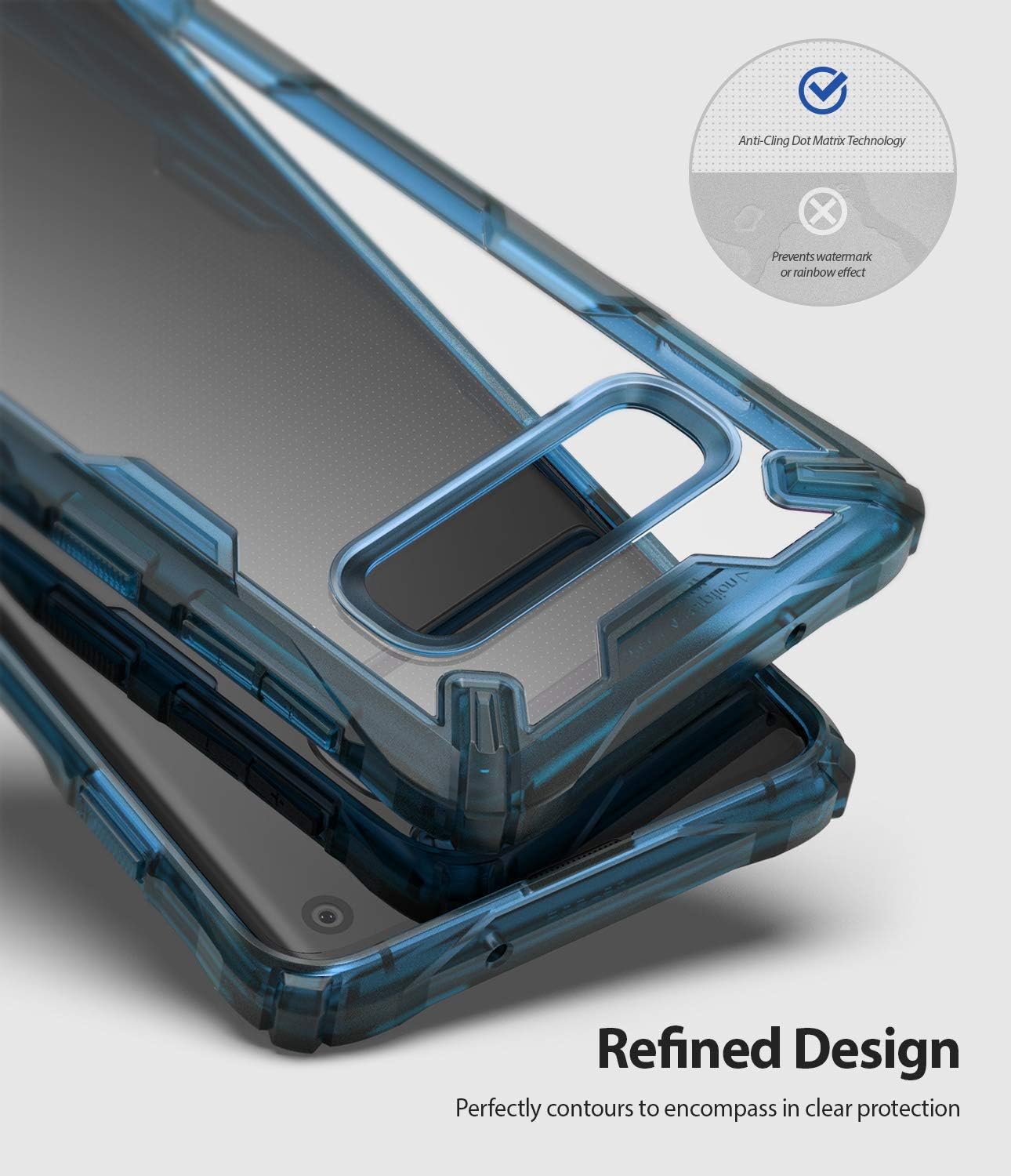 Ringke Fusion-X Compatible with Galaxy S10 Case (6.1"), Clear Back Heavy Duty Shockproof TPU Rugged Bumper Phone Cover - Space Blue
