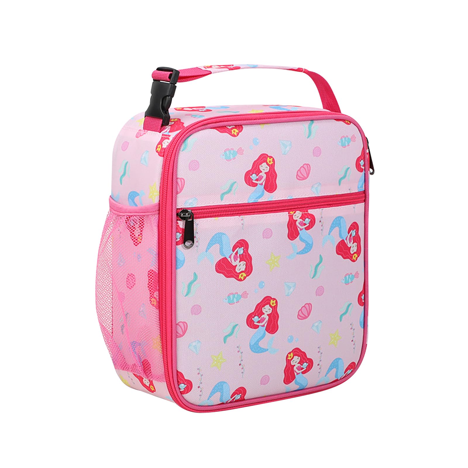 CubePlug Kids Portable Insulated Lunch Bags are Leak-Proof, Waterproof, Durable, and Suitable for picnics, Travel, Outdoor, School, and Other Places to Keep lunches Warm. (Style C Pink)