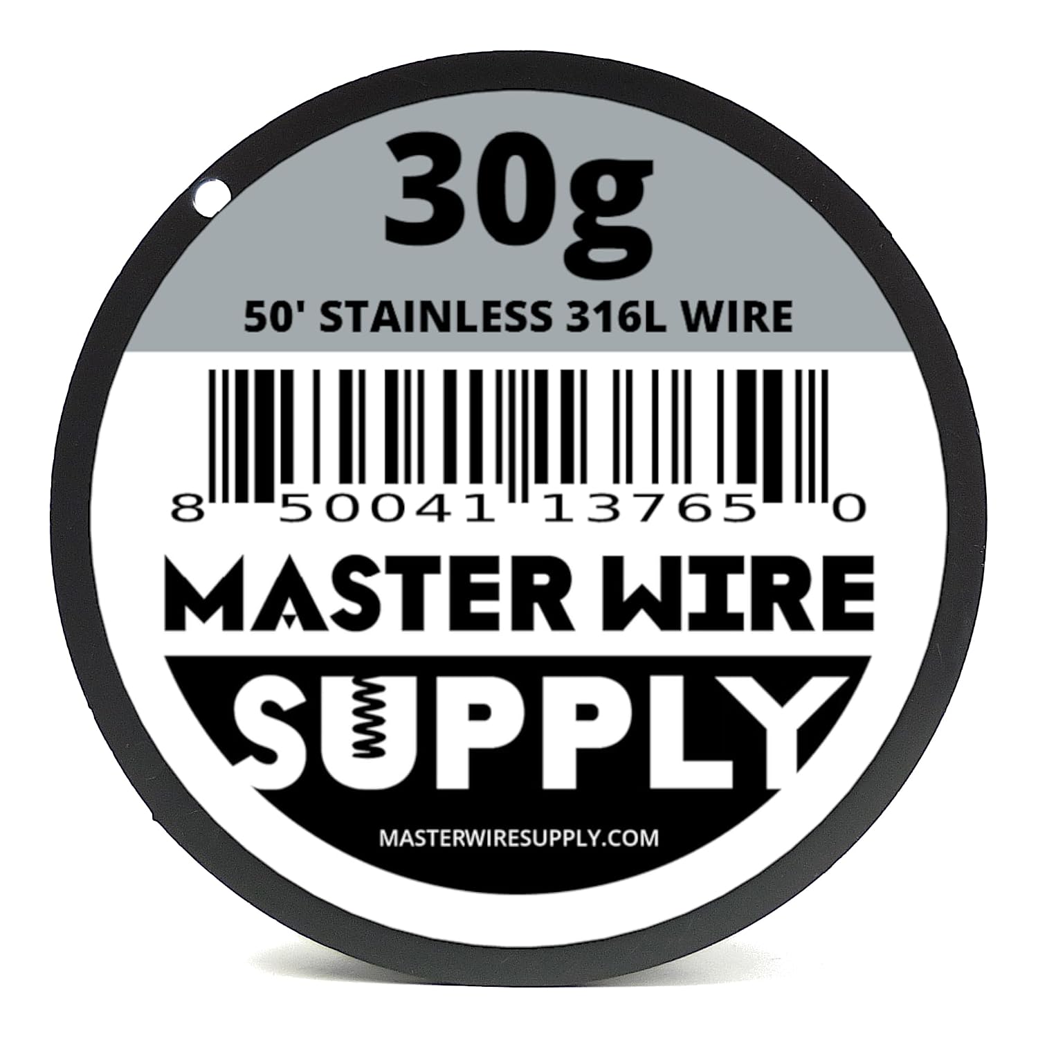 Stainless Steel 316L - 50' - 30 Gauge Wire - 50ft - 0.25mm - 0.010in - Master Wire Supply - Made in USA