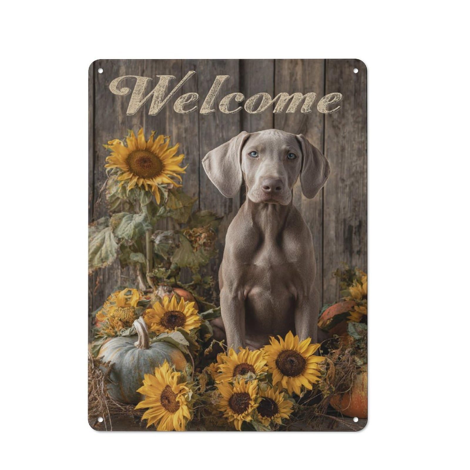 Junmoney Autumn Welcome -1 Retro Metal Plaque 40X30cm For Lounge Or Reading Corner, Winter Wall Decor For Reading Corner Decorators