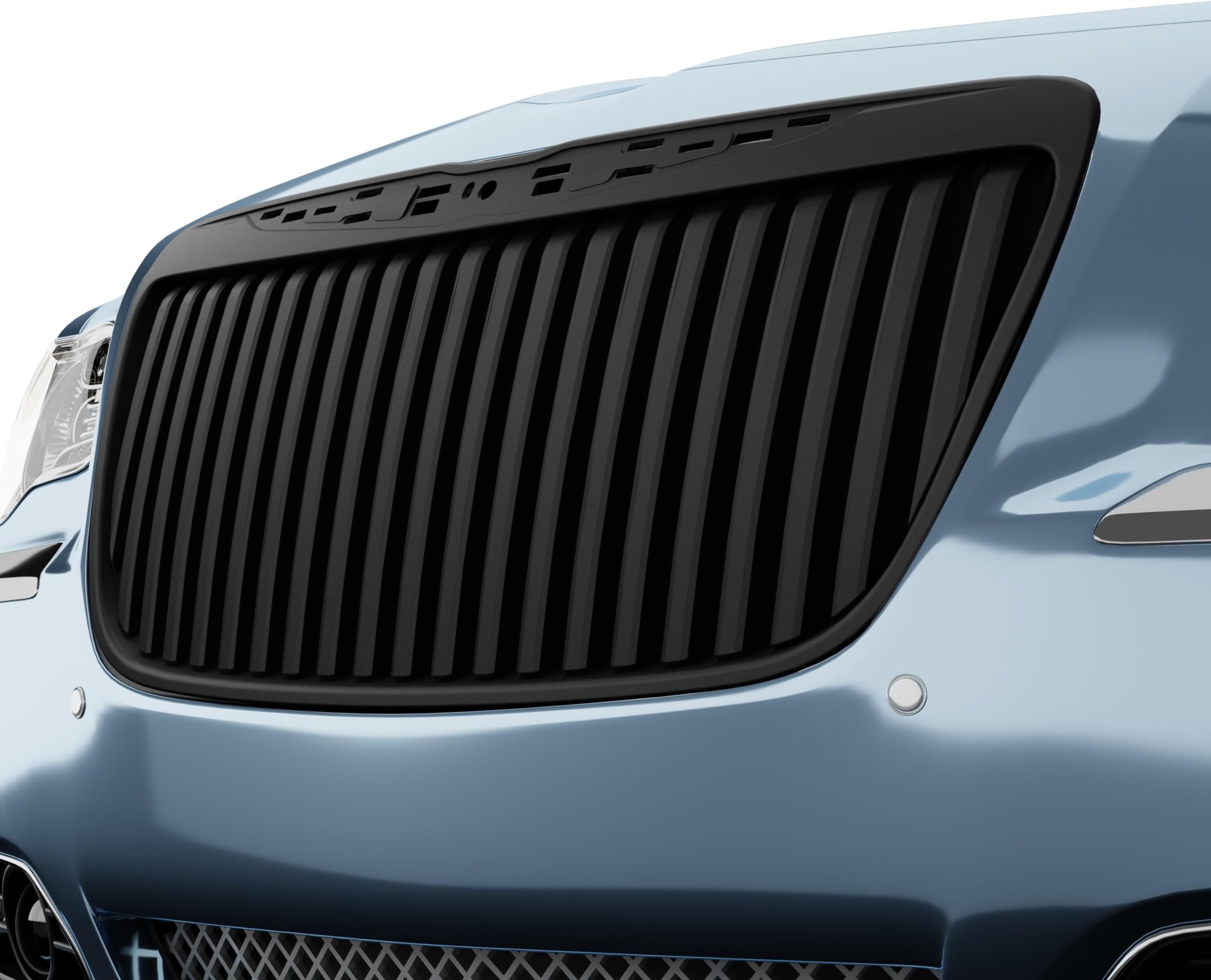 Armordillo RR Vertical Style Front Grille|Compatible With 2011-2014 Chrysler 300 / 300C|8719992|Matte Black|Front Hood Bumper Grille