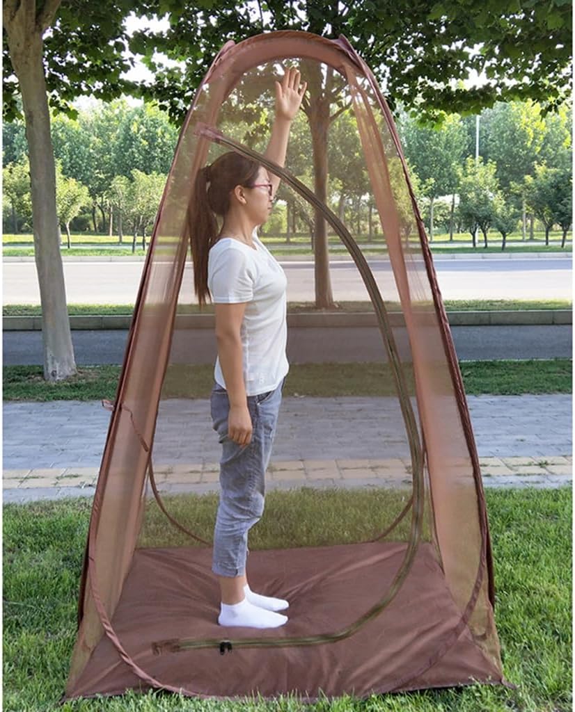 Quickly Fold Camping Tent Single Person Outdoor Camping Meditations Tent Portable Steel Wire Meshes Tent