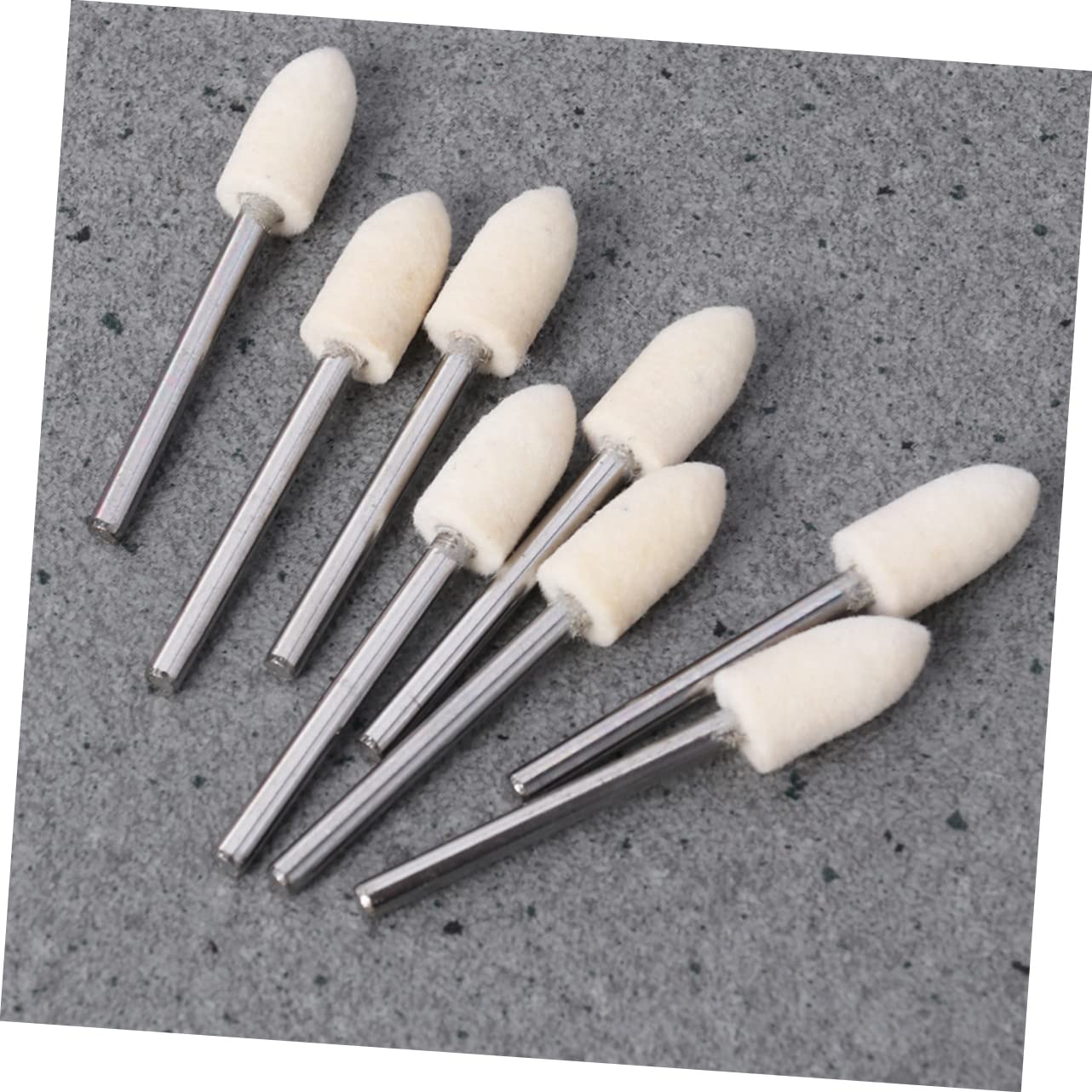 12Pcs Mandrel Mounted Wool Polishing Tool Abrasive Heads for Grinding and Buffing Compatible with Electric Drills and Grinders for Jade Finishing