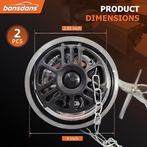 Miniatura 5 de 2 tapas de combustible diésel con bloqueo 11-04859-100 de 4 pulgadas, tapa de tanque de combustible de aluminio estilo palanca con llave para