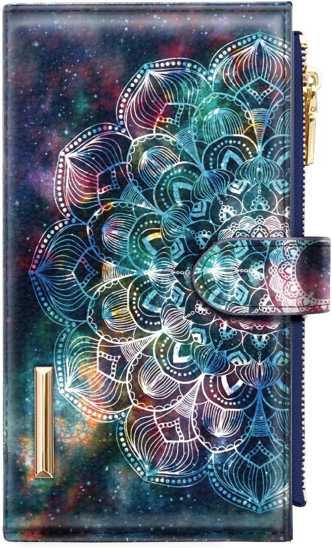 Coco Rossi Floral Pattern Womens Wallet RFID Blocking Leather Bifold Purse image 3