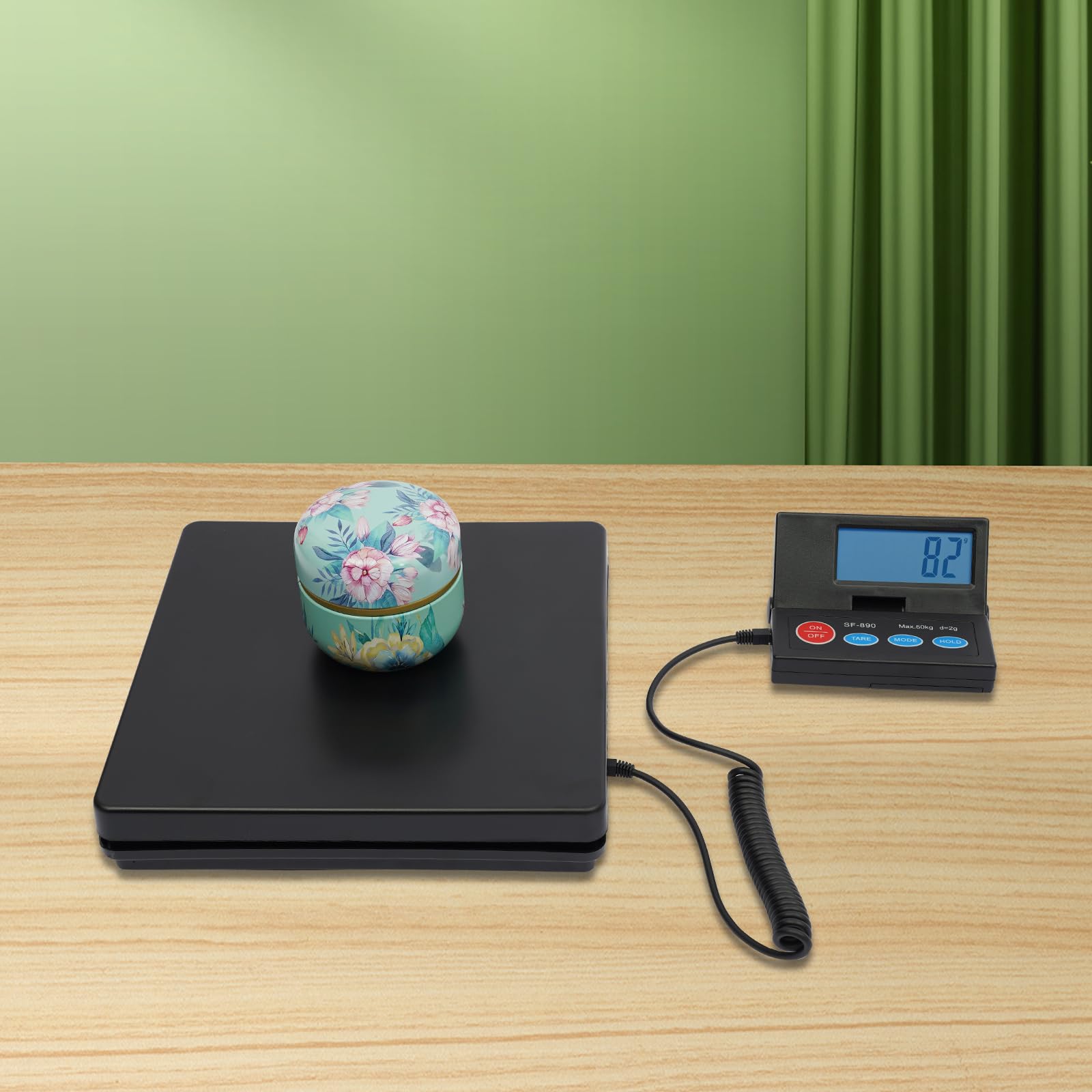 Báscula digital para paquetes, 50 kg/2 g, báscula digital robusta de plataforma industrial, báscula de cartas con pantalla externa para pesar en fábrica, farmacia
