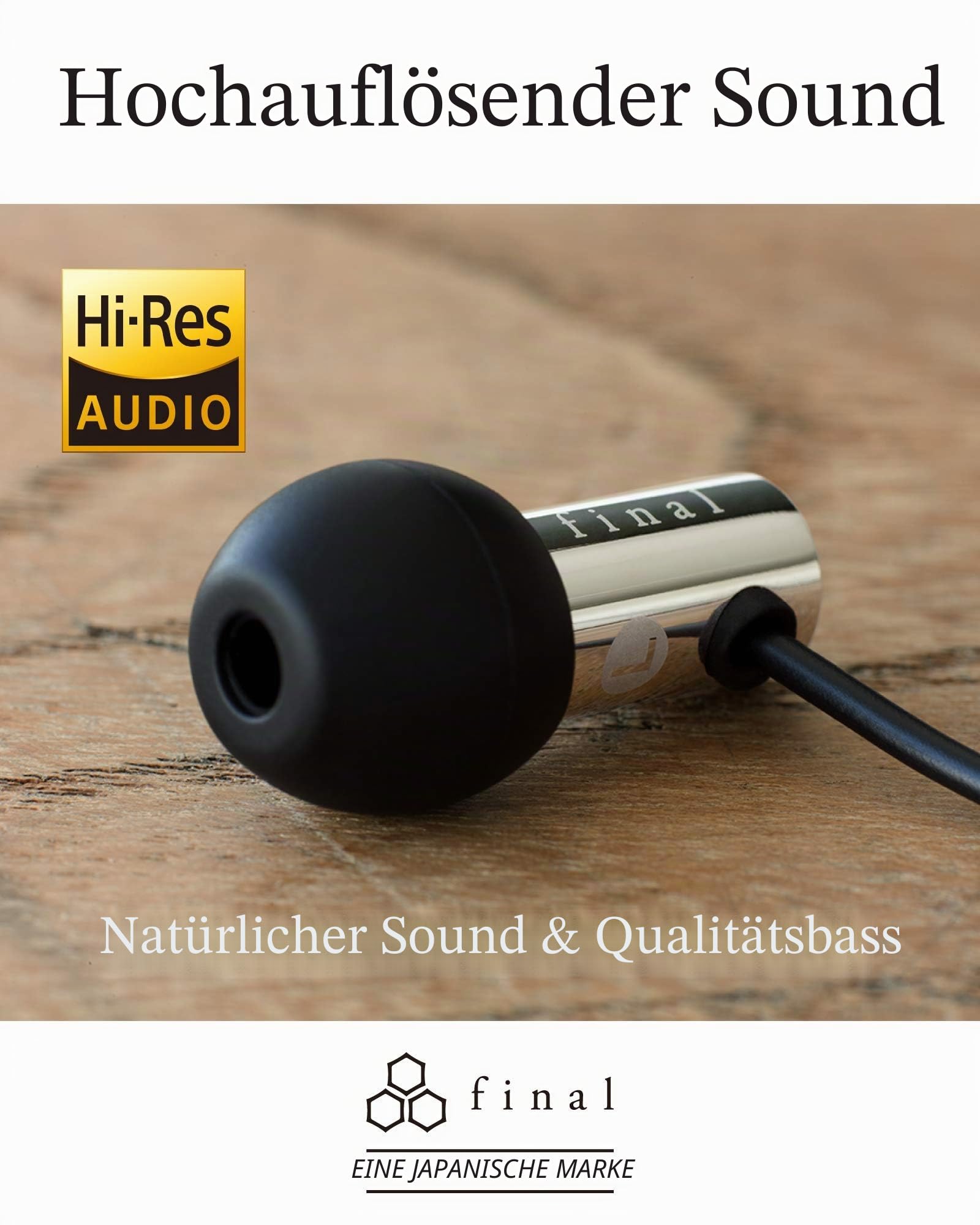 final E3000 Geräuschisolierender In-Ear Kopfhörer - Edelstahl, Silber