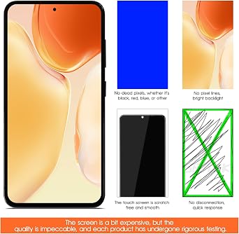 OLED for Samsung Galaxy S23 Screen Replacement for Samsung S23 LCD Display SM-S911E SM-S911U LCD Digitizer Touch Screen Assembly Black with Frame (Original Size,Support Fingerprint)