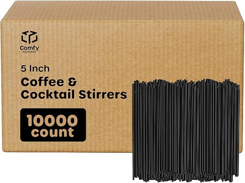 Miniatura 18 de Comfy Package Paquete de 500 popotes de plástico de colores, pajitas desechables de 7.75 pulgadas de alto, colores surtidos