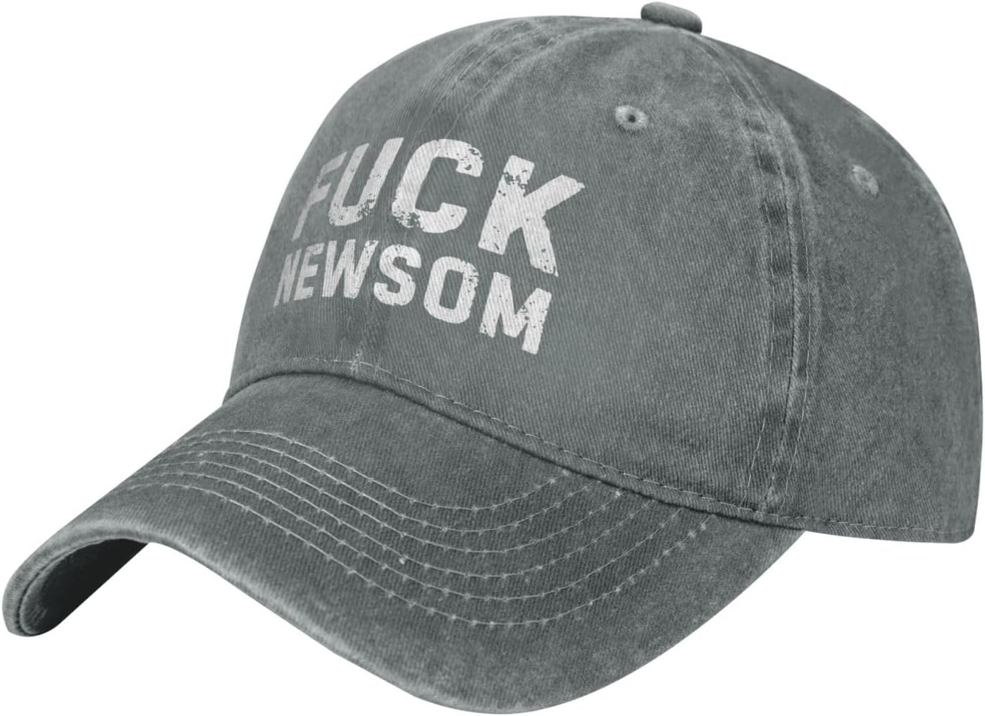 Fuck Newsom Hat Gavin Newsom Sucks Anti Newsom Hat Men Women Trucker Hat Dad Baseball Cap Gray