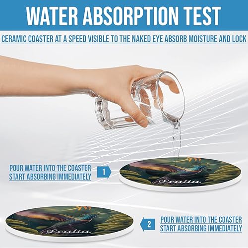 Miniatura 10 de Paquete de 6 posavasos de cerámica de caballo con base de corcho, regalos de inauguración de la casa para mujeres y adultos, mesa de café,