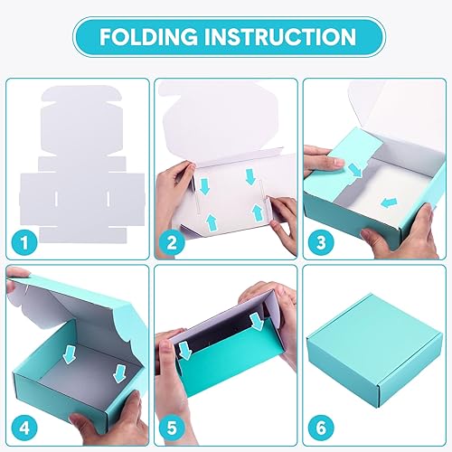 Miniatura 19 de 100 cajas de envío pequeñas de 6 x 6 x 2 pulgadas, cajas de correo de cartón corrugado para regalos de Navidad, cajas de correo de cartón corrugado