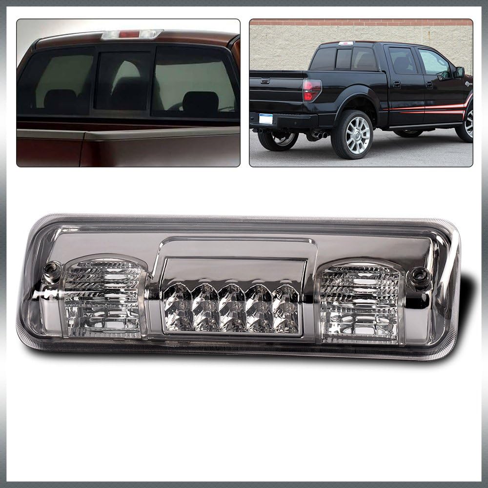 G-PLUS Rear Third Brake Light Led Tail Light Compatible With 04-08 Ford F150 Lobo/07-10 Ford Explorer/06-08 Lincoln Mark LT,3RD Cargo Led Tail Lamps,Smoke Lens