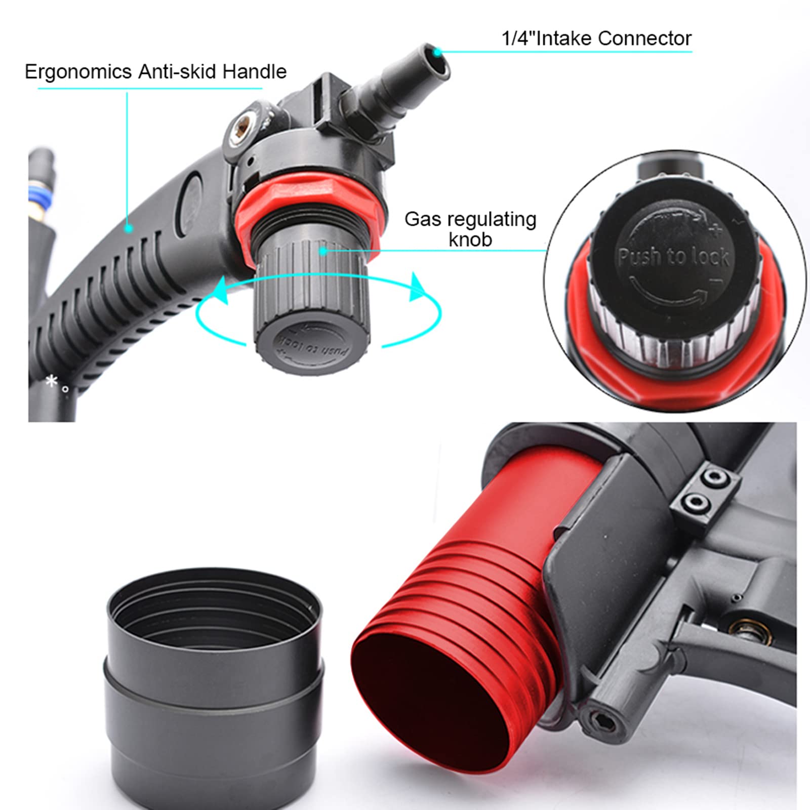 310Ml regulowany pneumatyczny pistolet do uszczelniania szkła, aplikator twardego kleju uszczelniacz pneumatyczny pistolet do uszczelniania silikonu narzędzia budowlane