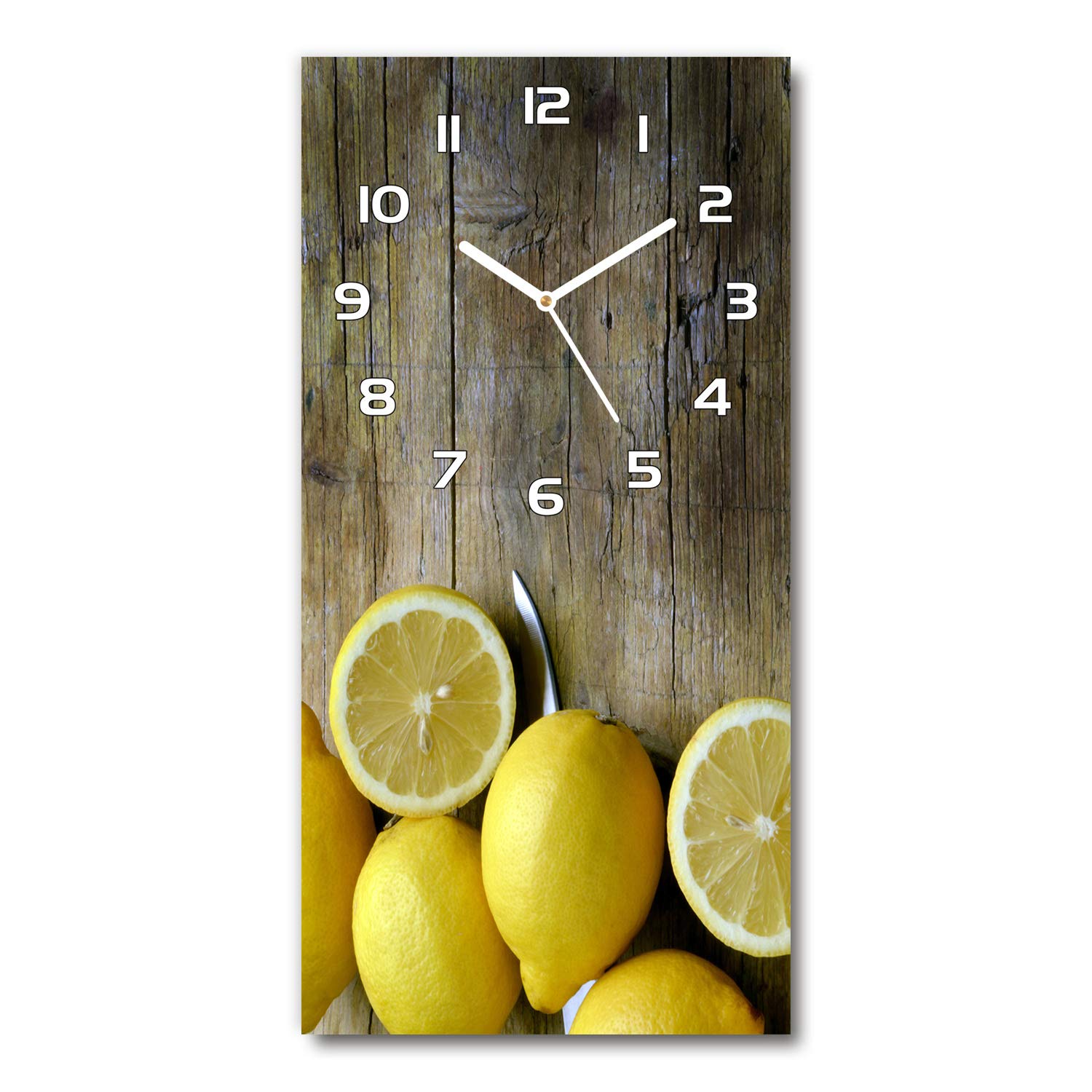 Horloge en verre silencieuse Tulup 30x60 cm avec aiguilles blanches et support stable