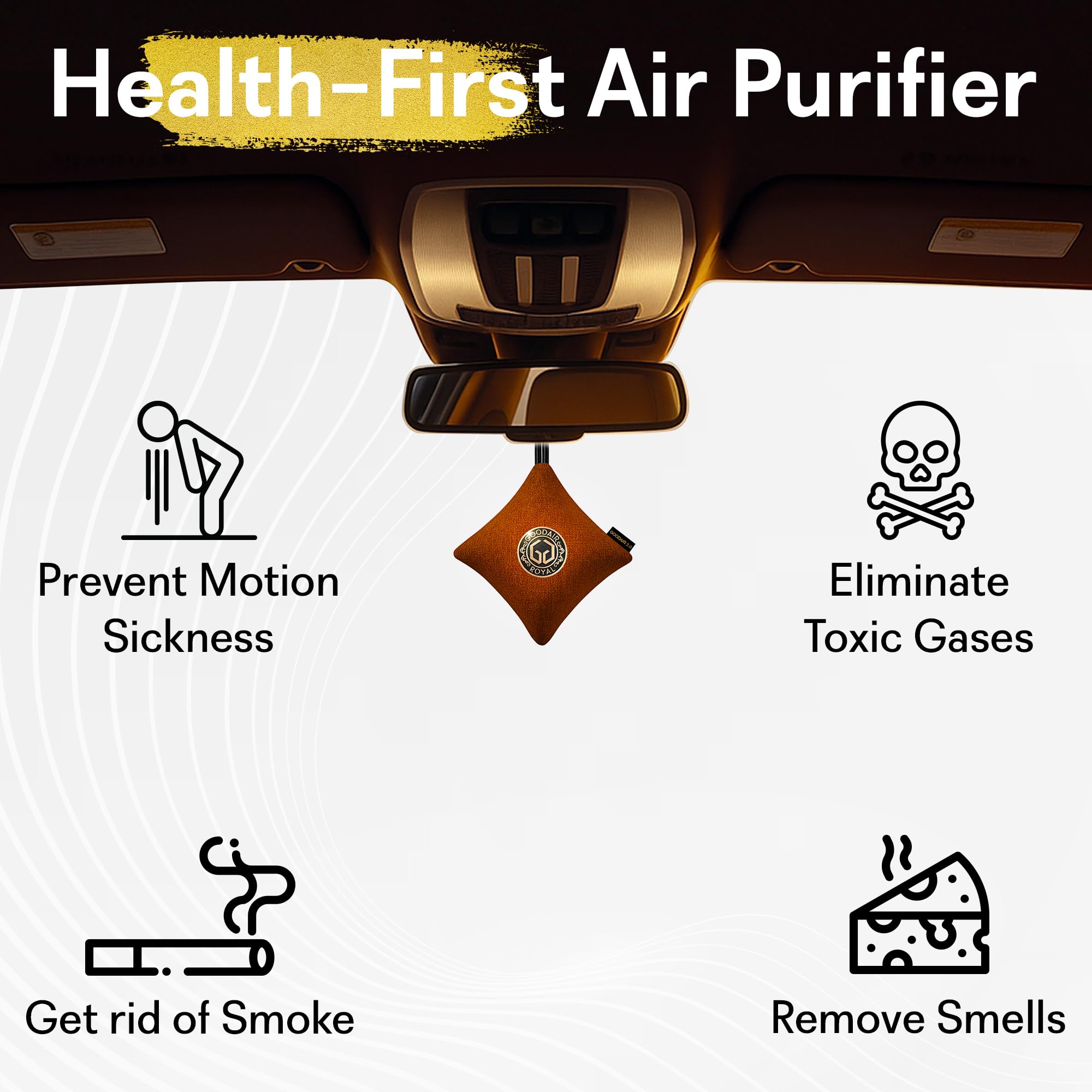 GOODAIR 3.0 Non-Electric Car Air Purifier | Romantic Coffee