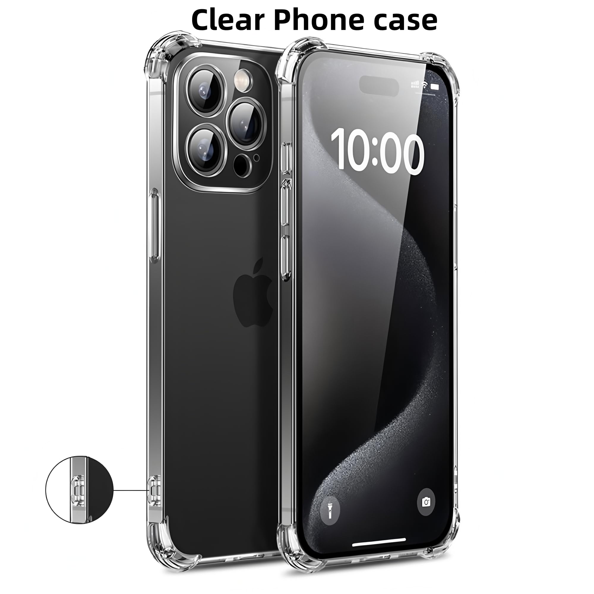 Totill Etui na iPhone 13 Pro Żel TPU Silikonowe Etui Ultra Przezroczyste i 3 × Szkło hartowane do iPhone 13 Pro, Coque Case Protector Protector Hülle