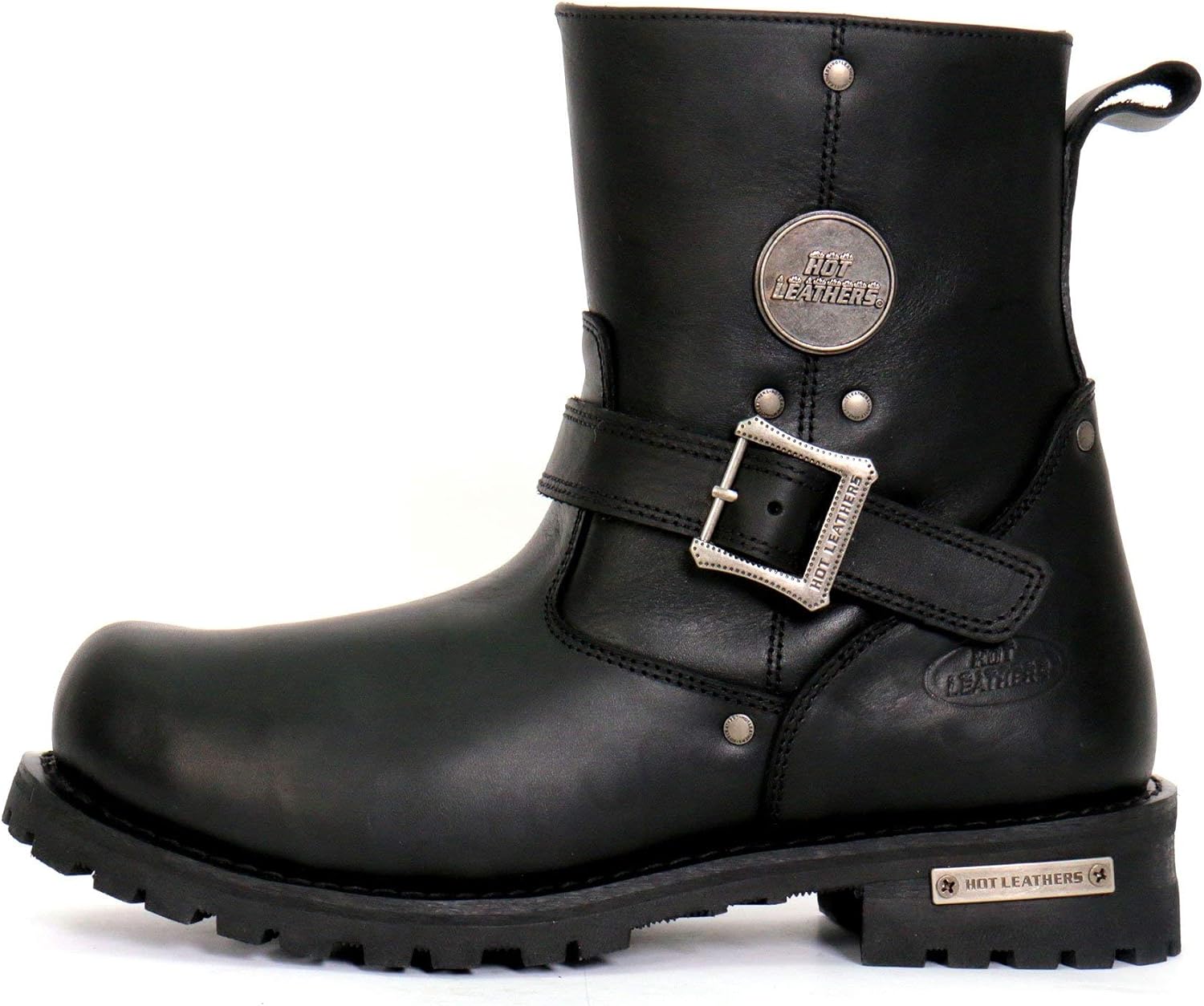Hot Leathers Mens Motorcycle Boot, Black, 10 US