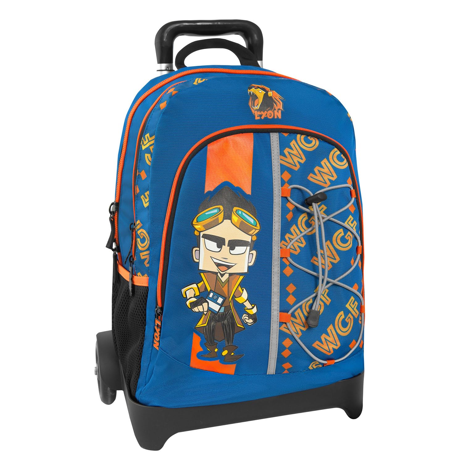 LYON GAMER - Zaino Trolley STACCABILE Regolabile con Maniglia e Spallacci a Scomparsa, Cerniera e Tasca Frontale Zip - Zainetto Bambina - Zaino Scuola cm 36x23X47H