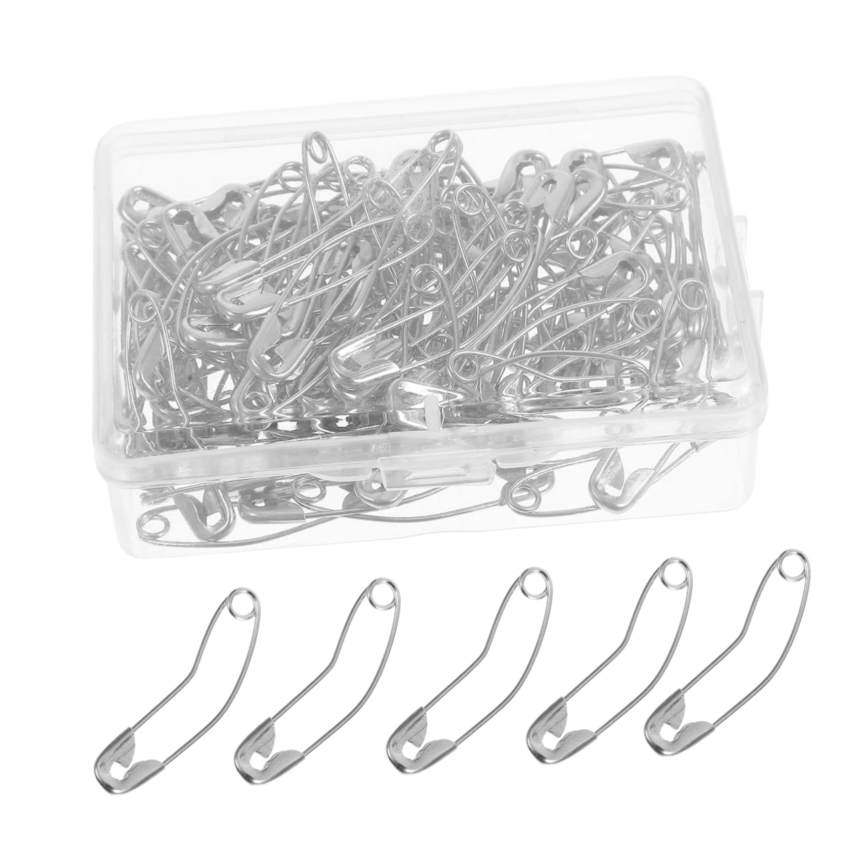 Uonlytech 100pcs Bent Safety Pins for Quilting Sewing and Crafting Curved Bent Sewing Pins Ideal for Multi-Layer Fabric and DIY Projects