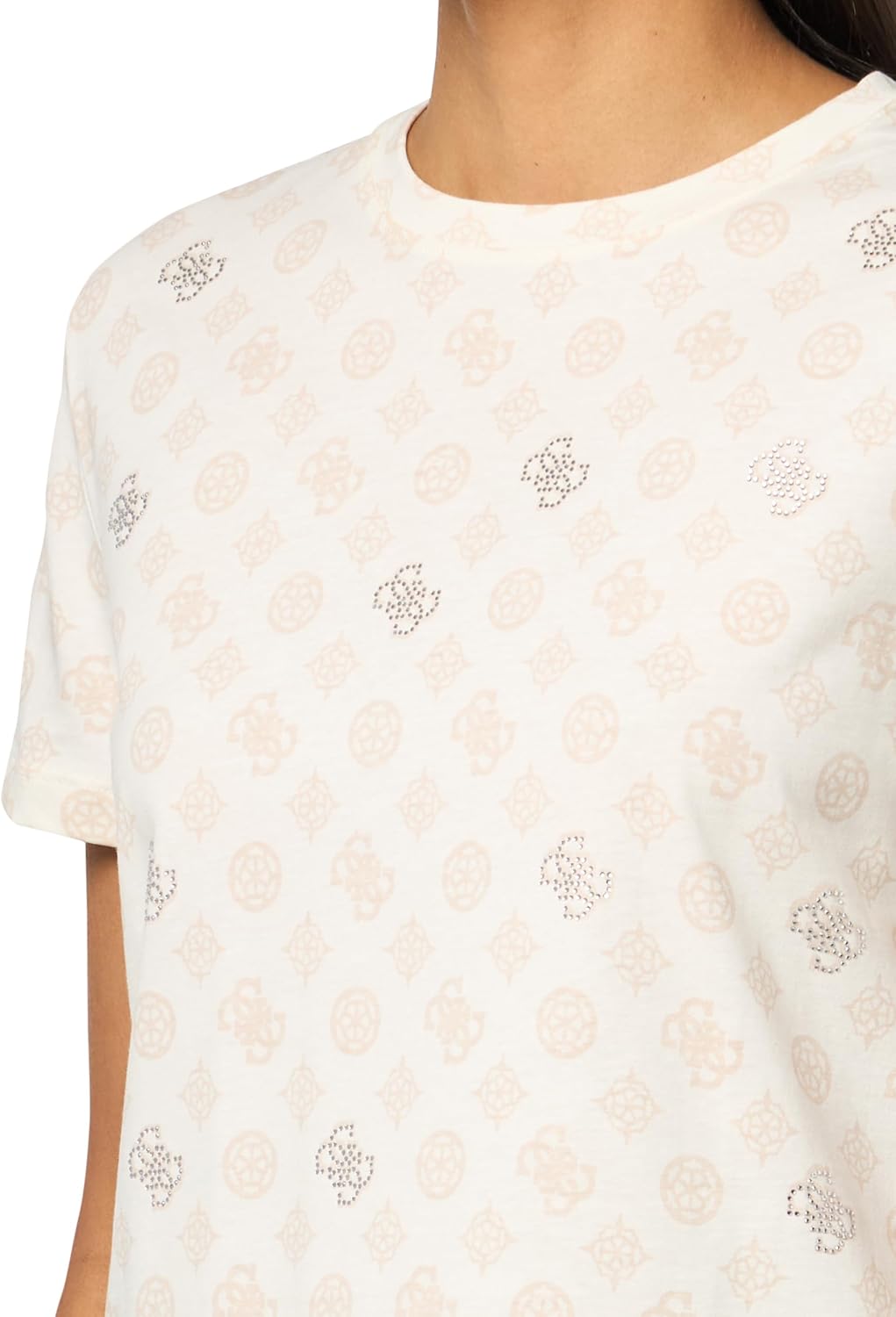 Guess Womens Eco Short Sleeve Gloria Peony T-Shirt - Image 3