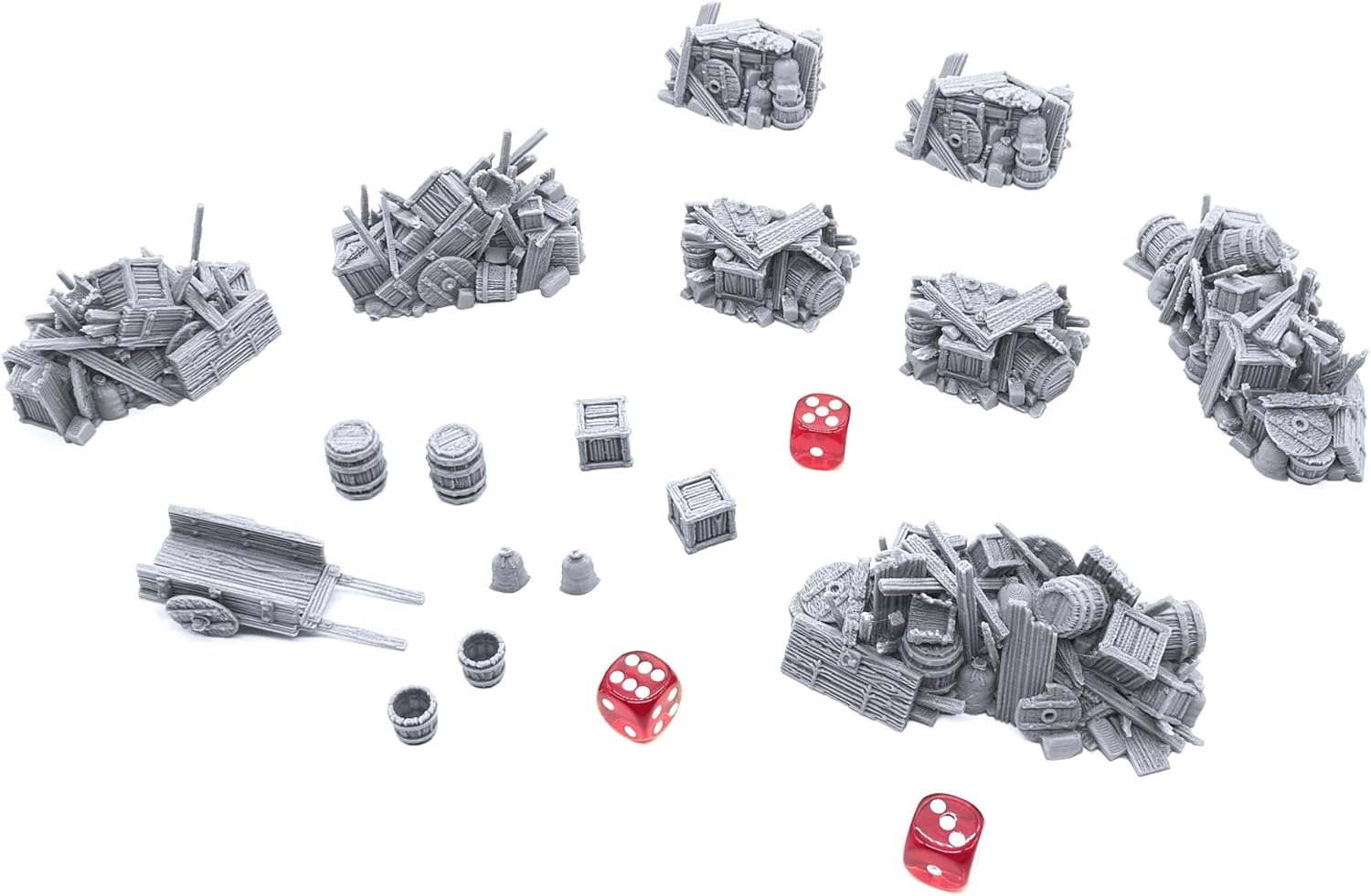 EnderToys Clorehaven Barricades by Printable Scenery, 3D Printed Tabletop RPG Scenery and Wargame Terrain 28mm Miniatures