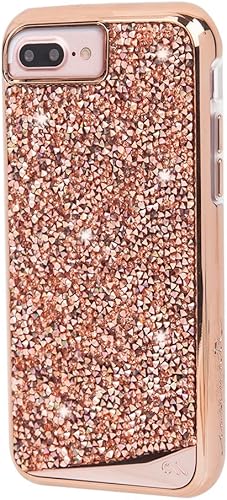 Miniatura 3 de Case-Mate Funda para iPhone 8 Plus – BRILLIANCE – 800+ cristales originales – Diseño protector para Apple iPhone 8 Plus – Oro rosa