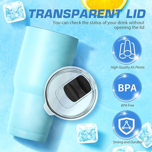 Miniatura 2 de Tapa magnética para vaso, paquete de 2 tapas de repuesto para vasos YETI de 20 onzas, pintas de 16 onzas, taza de 1024 onzas, Lowball de 10 onzas