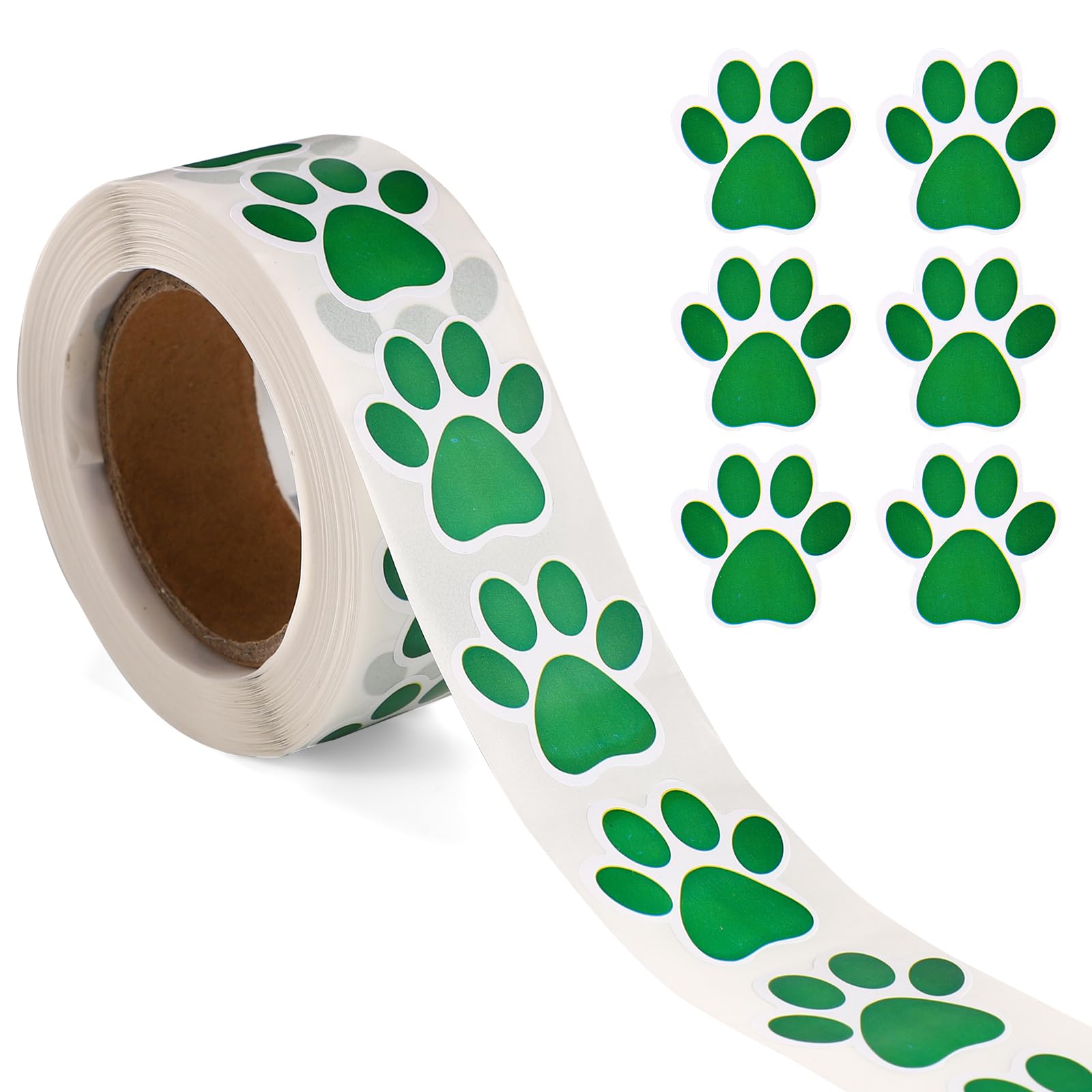 500pcs Dog Paw Print Stickers, 1 Inch Self-Adhesive Puppy Paw Prints Stickers Cat Paw Print Decals Cute Paw Print Sticker for Envelope Seals Mailing
