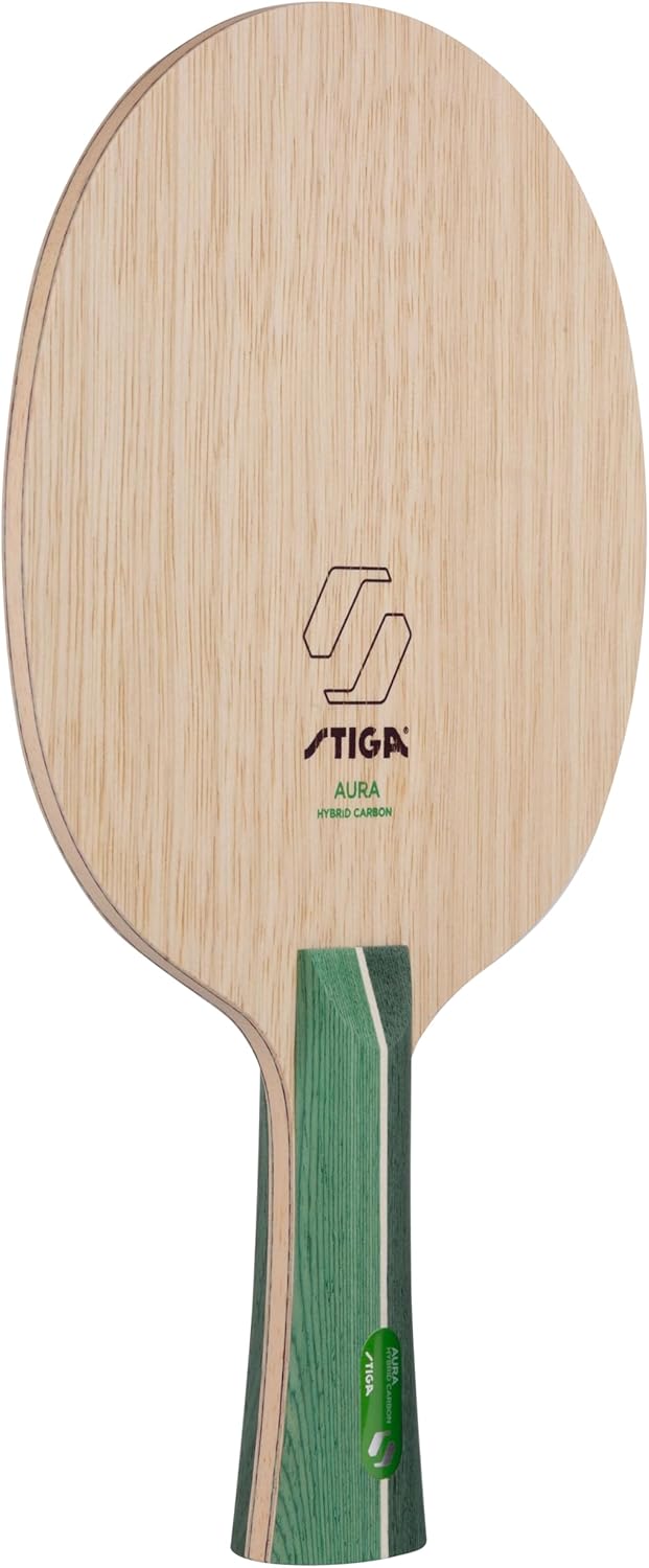 Stiga Aura Hybrid Carbon, Offensive Carbon + Fiber Table Tennis Blade for Power & Precision Shots, Competition Approved for Top Players