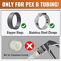 Vista 4 de SUNGATOR Accesorios Pex de 1 pulgada, paquete de 2 acoplamientos Pex de 1/2 pulgada, sin plomo de latón, accesorios Pex de 1 pulgada para tubería Pex