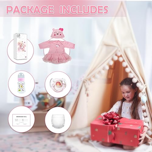 Vista 7 de CHAREX Muñecas Reborn de bebés recién nacidos realistas - Muñeca de bebé recién nacida realista de 20 pulgadas, cuerpo suave, muñecas de bebé