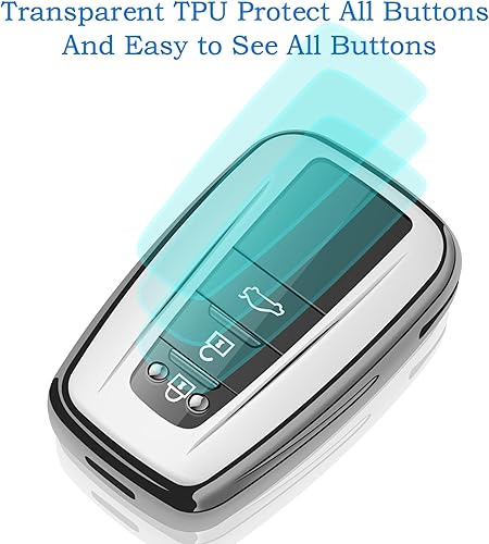 Miniatura 9 de Autophone - Funda con llavero para llave de automóvil de suave poliuretano termoplástico y protección de 360 grados, compatible con llave