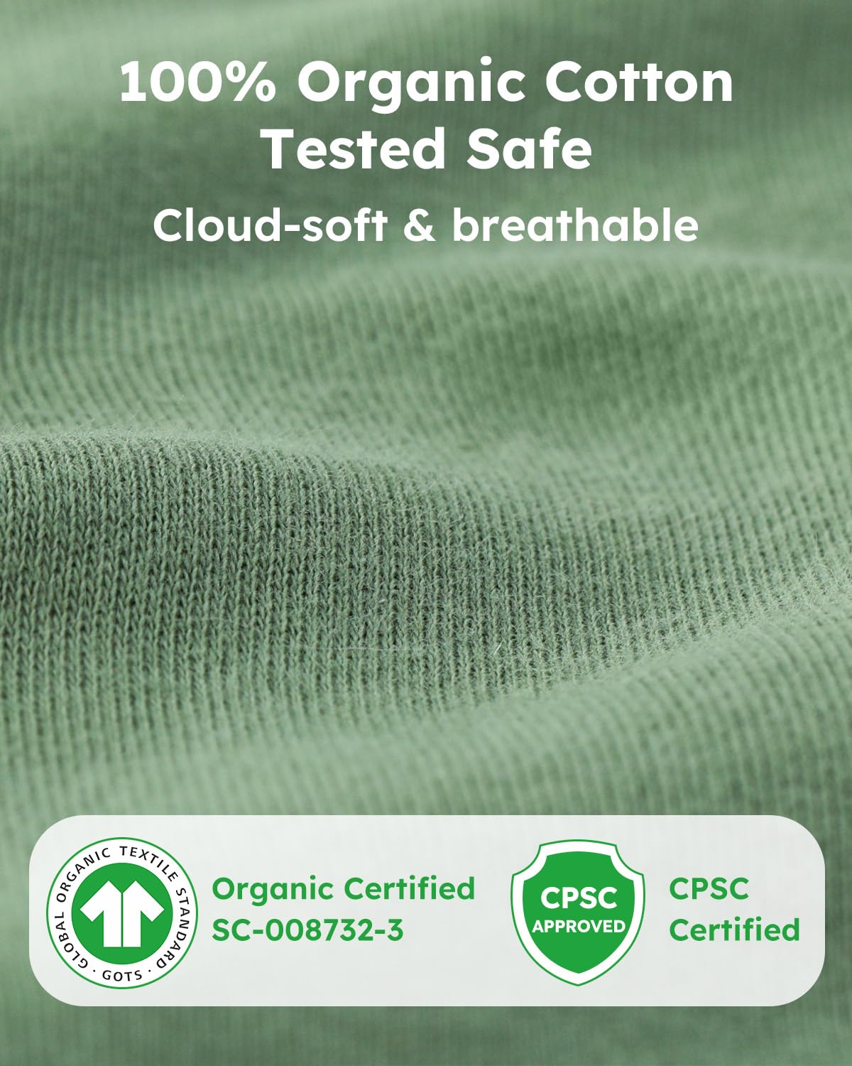 Yoofoss Baby Sleep Sack 12-18 Months 100% Organic Cotton Wearable Blanket for Babies 2-Way Zipper TOG 0.5 Toddler Sleeping Sack 3 Pack, Soft Breathable