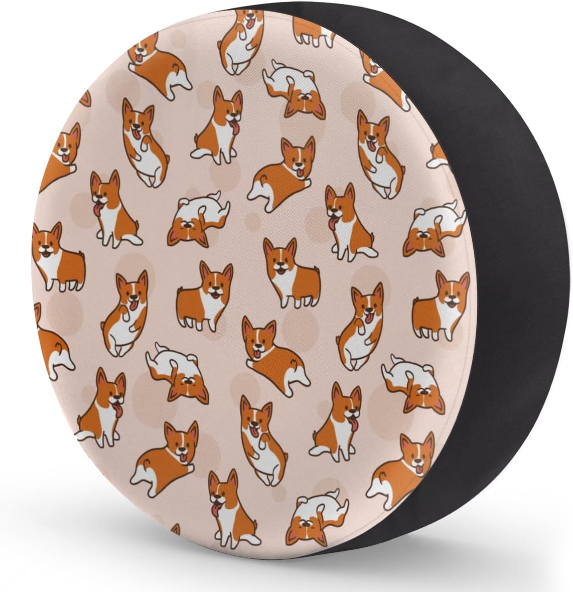 Cartoon Dogs Tire Covers Portable Spare Tire Cover Soft Durable Waterproof Dustproof Set of 4 Bags 16 Inches for Car Truck SUV Trailer Camper