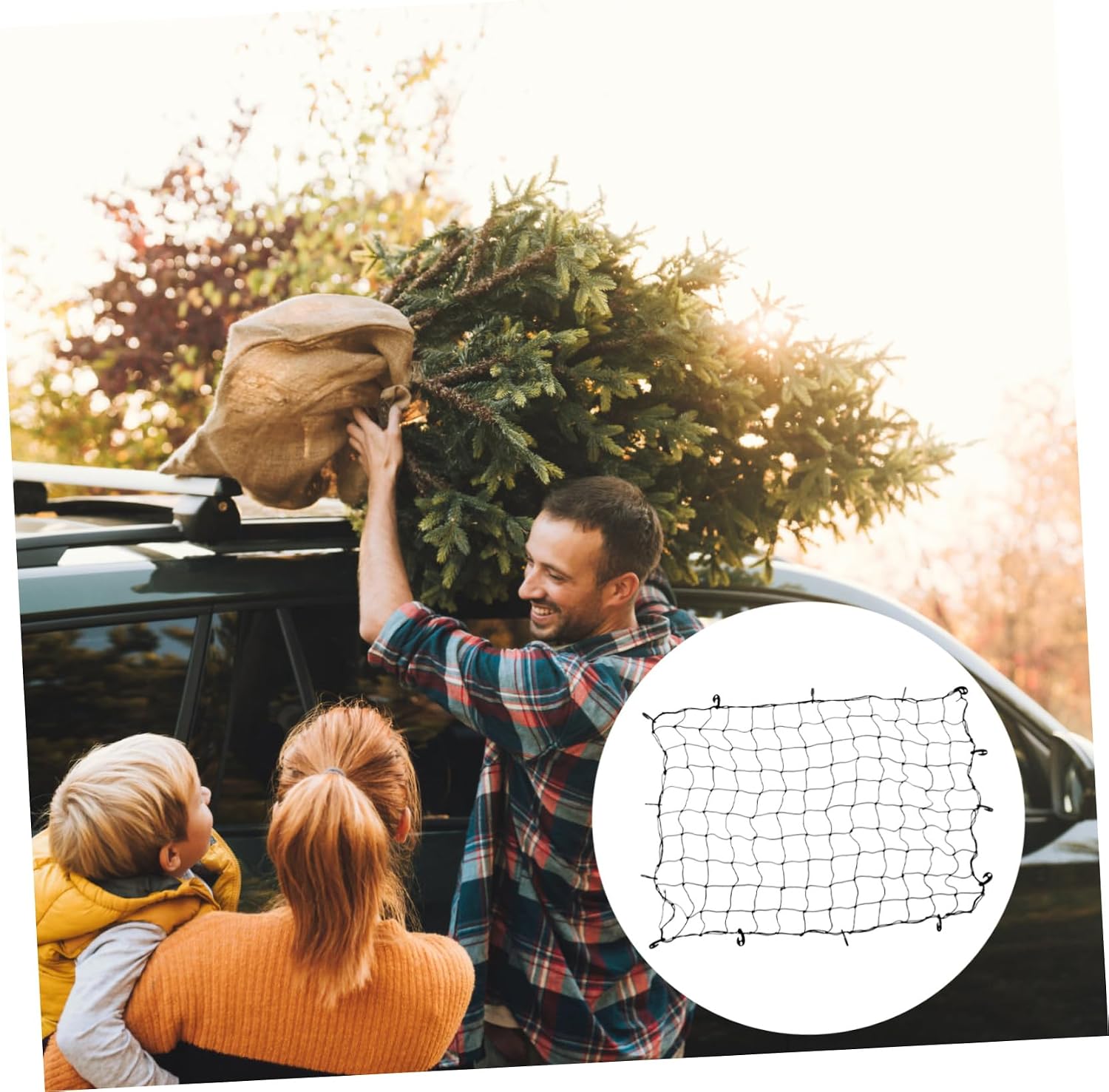 Bungee Cargo Net for Car Roof Elastic Luggage Carrier Material Mesh Organizer for Pickup Truck Load Bearing Secure Storage