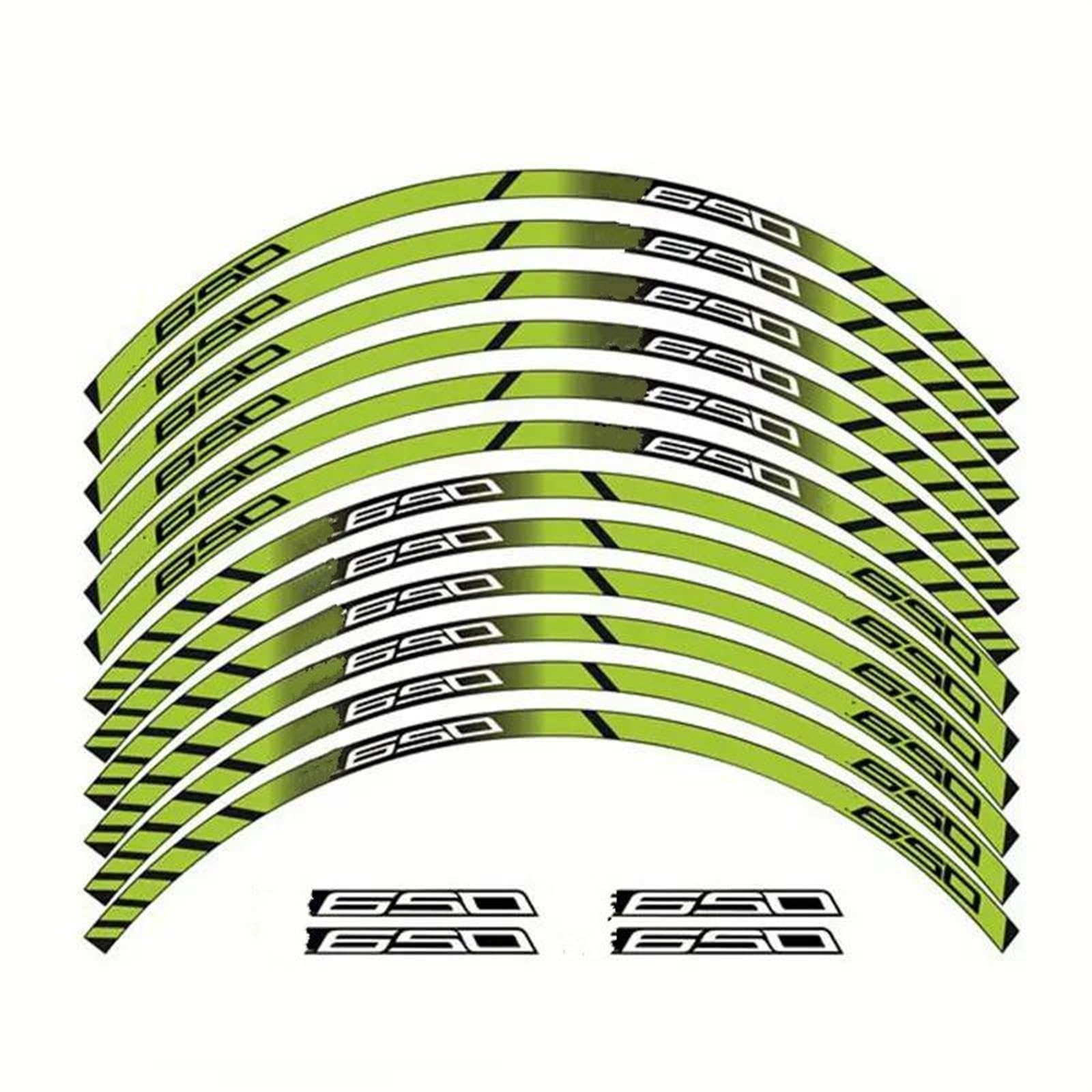 Motorcycle Wheel Sticker Racing Rim Stripe Decal Decoration for Kawasaki for Z650 for Z 650(Color2)