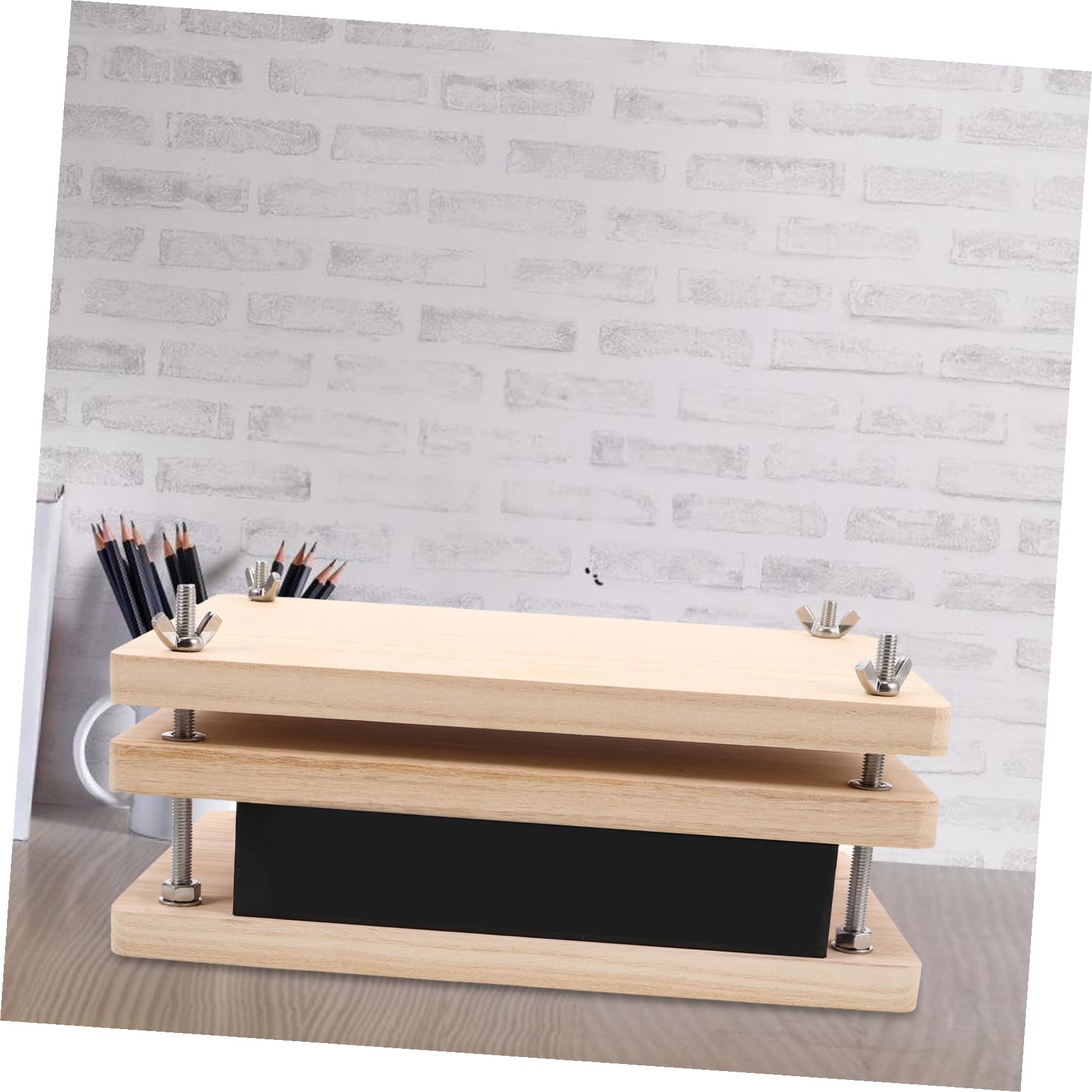 Homoyoyo Encuadernación De Libros Madera Para Principiantes Kit Completo Para Hacer Libros Repararlos y Hacer Manualidades Papel Prensa De Encuadernación De Madera