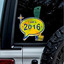 3.9'' x 3.8'', Hologram Durable and Waterproof of Year 2016 Sticker Decal for Laptops, Water Bottles, Cars, Trucks, Wall Ideal Gift