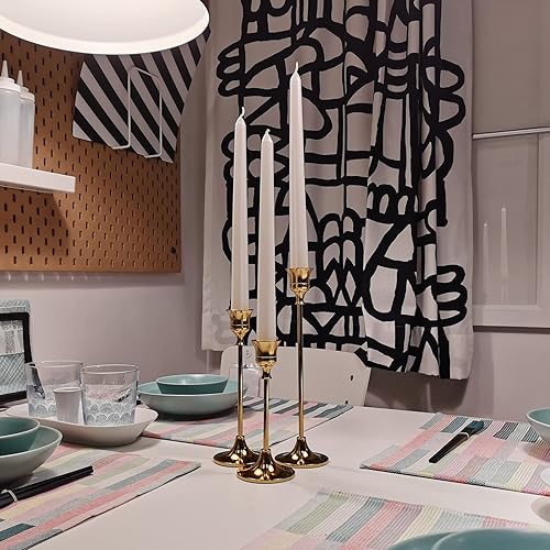 Miniatura 5 de Portavelas dorados para velas cónicas, juego de 6 portavelas para centro de mesa, boda, comedor, fiesta, aniversario (velas no incluidas)