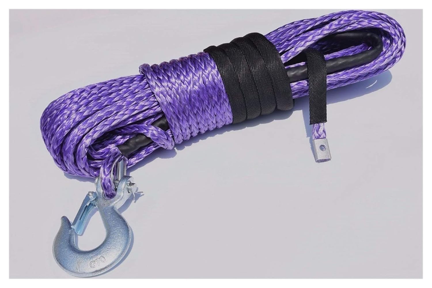 3/8"*100ft Purple Synthetic Winch Rope,Boat Winch Cable,Towing Ropes,Synthetic Rope,Plasma Winch Rope