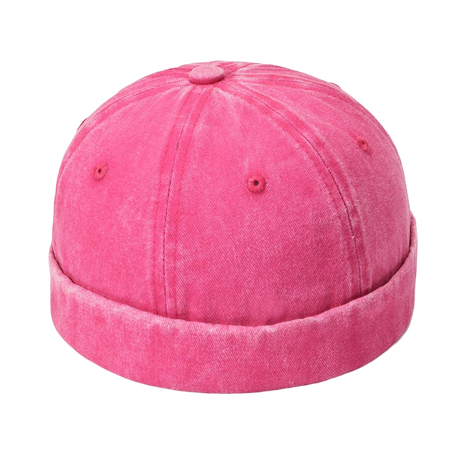 matumou Docker Hat Color Adjustable Breathable Brimless Lightweight Decorative Retro Four Seasons Sailor Hat Daily Hat Docker Hat