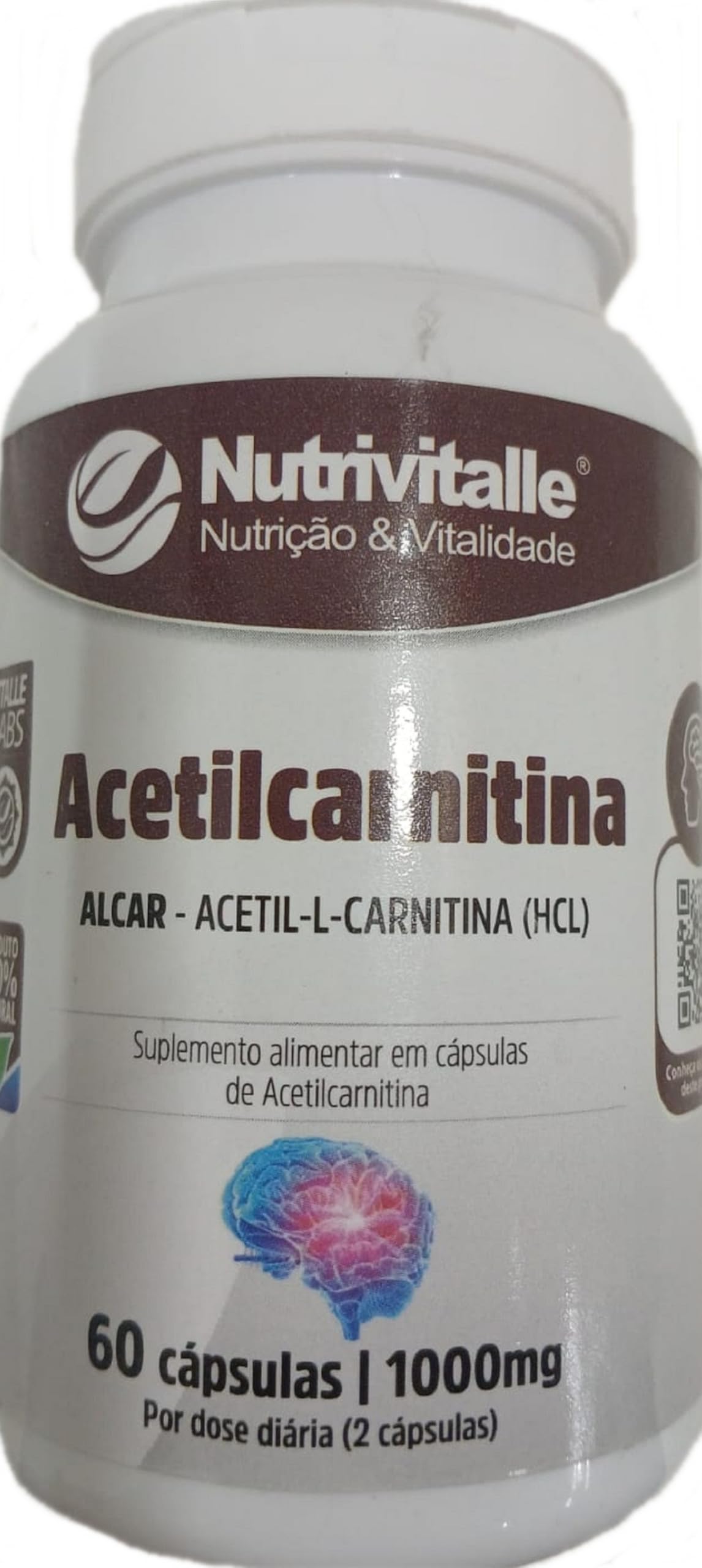 acetil l carnitina dose diaria Acetilcarnitina Nutrivitalle 60 Cápsulas