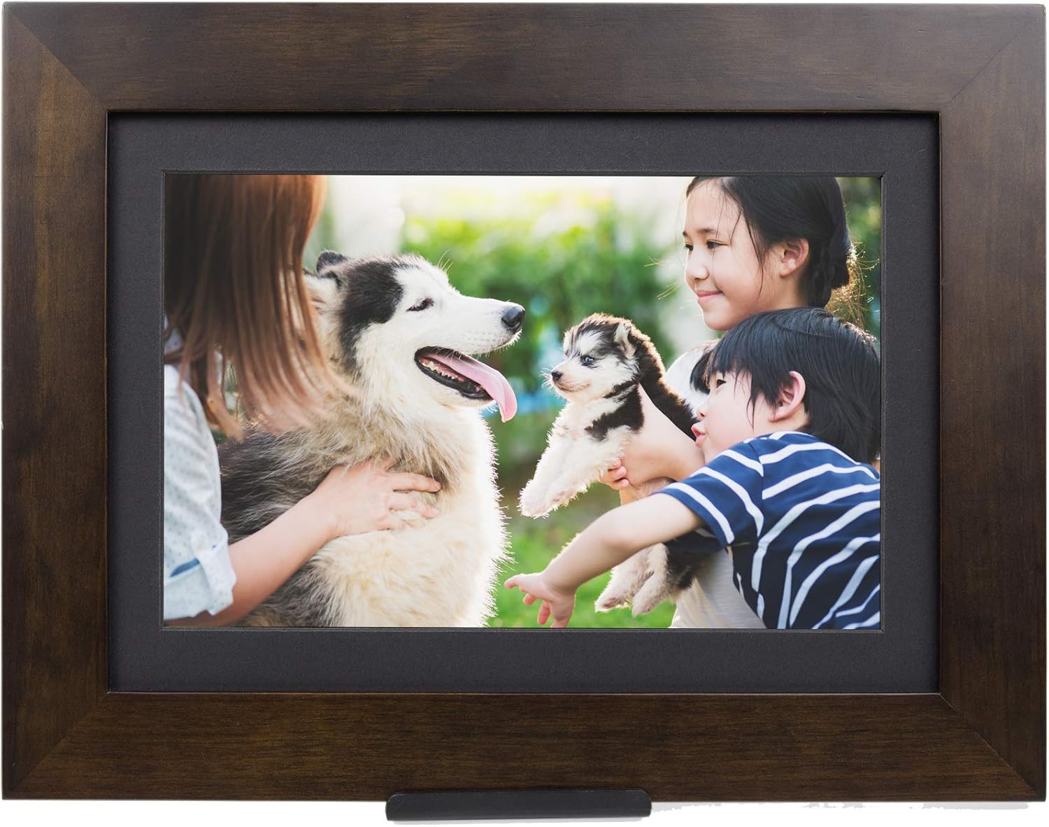 PhotoShare Friends and Family Smart Frame 8" Digital Photo Frame, Send Pics from Phone to Frame, Wi-Fi, 8 GB, Holds Over 5,000 Photos, HD, 1080P, Black/White Mattes, iOS, Android : Electronics