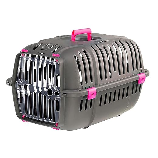 Ferplast Jet Pet Carrier: Value Dog Carrier Suitable for Toy Dog Breeds & Small Cats, Assembled Dimensions: 12.6L x 18.5W x 11.42H inches, Fuchsia