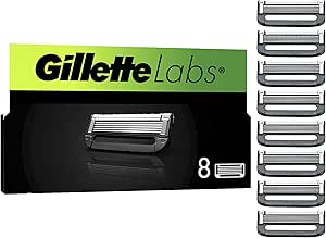 Gillette Labs Men's Razor Blades, Heated Razor Blades with Exfoliating ...