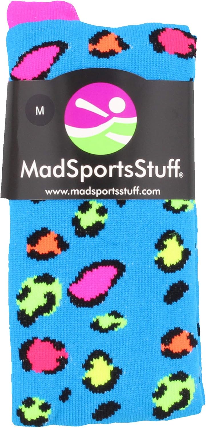 MadSportsStuff Exotic Leopard Over The Calf Athletic Socks